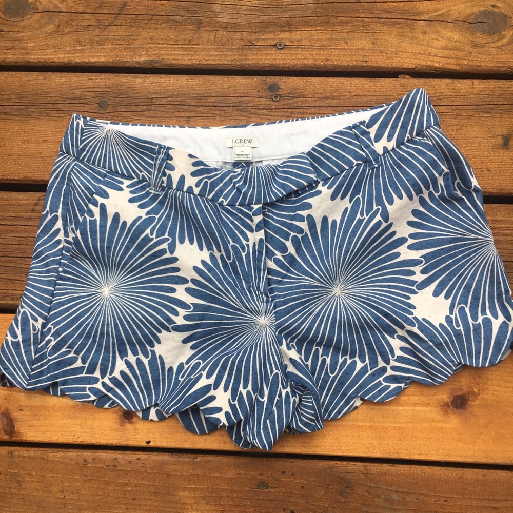 J. Crew Scalloped Hem Shorts